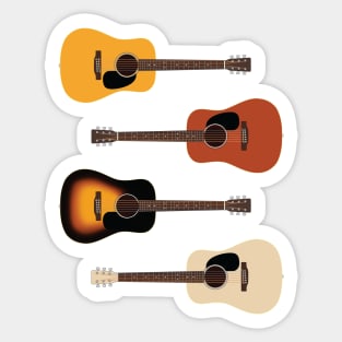 Dreadnought Style Acoustic Guitar Pack Sticker